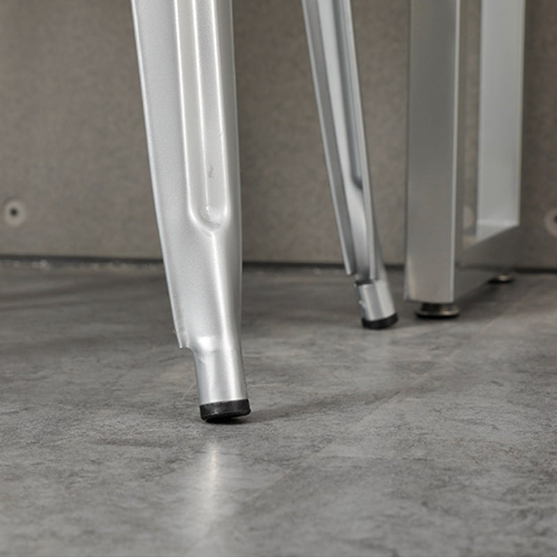 Contemporary Metal Bar Stool Low Back Dining Stool with Footrest Clearhalo 'Bar Furniture' 'Bar Stools' 'bar_stools' 'furn' 'furn_bar_stools' 'Furniture' 'Kitchen & Dining Furniture' 6769225