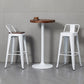 Contemporary Metal Bar Stool Low Back Dining Stool with Footrest Clearhalo 'Bar Furniture' 'Bar Stools' 'bar_stools' 'furn' 'furn_bar_stools' 'Furniture' 'Kitchen & Dining Furniture' 6769229