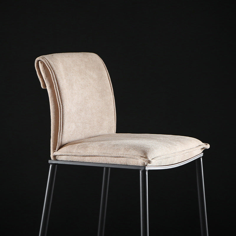 Armless Bar Stool Contemporary Low Back Dining Stool with Footrest Clearhalo 'Bar Furniture' 'Bar Stools' 'bar_stools' 'furn' 'furn_bar_stools' 'Furniture' 'Kitchen & Dining Furniture' 6769254