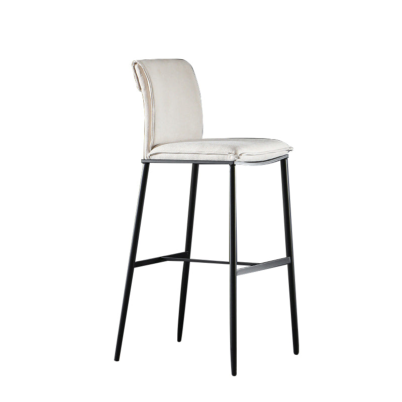 Armless Bar Stool Contemporary Low Back Dining Stool with Footrest Clearhalo 'Bar Furniture' 'Bar Stools' 'bar_stools' 'furn' 'furn_bar_stools' 'Furniture' 'Kitchen & Dining Furniture' 6769255