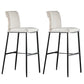 Armless Bar Stool Contemporary Low Back Dining Stool with Footrest Beige 2 Piece Set Clearhalo 'Bar Furniture' 'Bar Stools' 'bar_stools' 'furn' 'furn_bar_stools' 'Furniture' 'Kitchen & Dining Furniture' 6769256
