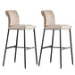 Armless Bar Stool Contemporary Low Back Dining Stool with Footrest Brown 2 Piece Set Clearhalo 'Bar Furniture' 'Bar Stools' 'bar_stools' 'furn' 'furn_bar_stools' 'Furniture' 'Kitchen & Dining Furniture' 6769258