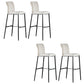 Armless Bar Stool Contemporary Low Back Dining Stool with Footrest Beige 4 Piece Set Clearhalo 'Bar Furniture' 'Bar Stools' 'bar_stools' 'furn' 'furn_bar_stools' 'Furniture' 'Kitchen & Dining Furniture' 6769260