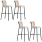 Armless Bar Stool Contemporary Low Back Dining Stool with Footrest Brown 4 Piece Set Clearhalo 'Bar Furniture' 'Bar Stools' 'bar_stools' 'furn' 'furn_bar_stools' 'Furniture' 'Kitchen & Dining Furniture' 6769262