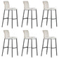 Armless Bar Stool Contemporary Low Back Dining Stool with Footrest Beige 6 Piece Set Clearhalo 'Bar Furniture' 'Bar Stools' 'bar_stools' 'furn' 'furn_bar_stools' 'Furniture' 'Kitchen & Dining Furniture' 6769264