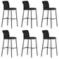 Armless Bar Stool Contemporary Low Back Dining Stool with Footrest Black 6 Piece Set Clearhalo 'Bar Furniture' 'Bar Stools' 'bar_stools' 'furn' 'furn_bar_stools' 'Furniture' 'Kitchen & Dining Furniture' 6769265