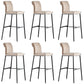 Armless Bar Stool Contemporary Low Back Dining Stool with Footrest Brown 6 Piece Set Clearhalo 'Bar Furniture' 'Bar Stools' 'bar_stools' 'furn' 'furn_bar_stools' 'Furniture' 'Kitchen & Dining Furniture' 6769266