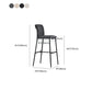 Armless Bar Stool Contemporary Low Back Dining Stool with Footrest Clearhalo 'Bar Furniture' 'Bar Stools' 'bar_stools' 'furn' 'furn_bar_stools' 'Furniture' 'Kitchen & Dining Furniture' 6769273