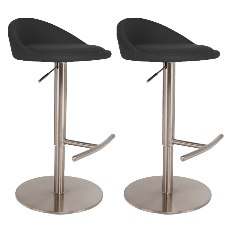 Adjustable Height Bar Stool Contemporary Dining Stool with Footrest