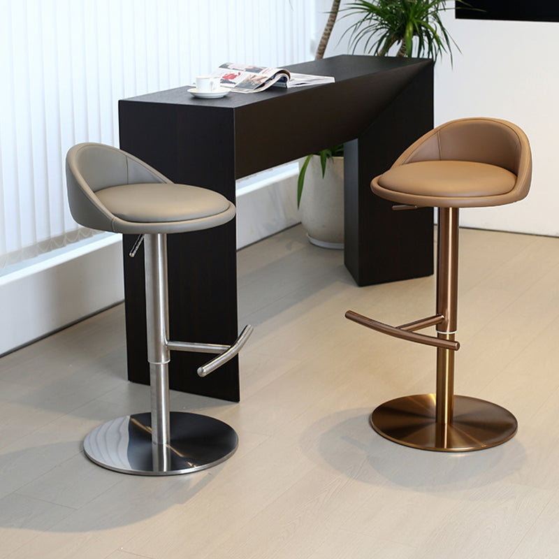 Adjustable Height Bar Stool Contemporary Dining Stool with Footrest