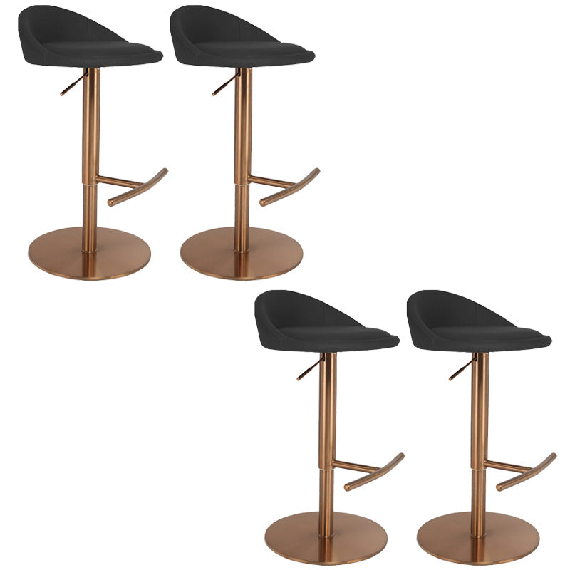 Adjustable Height Bar Stool Contemporary Dining Stool with Footrest