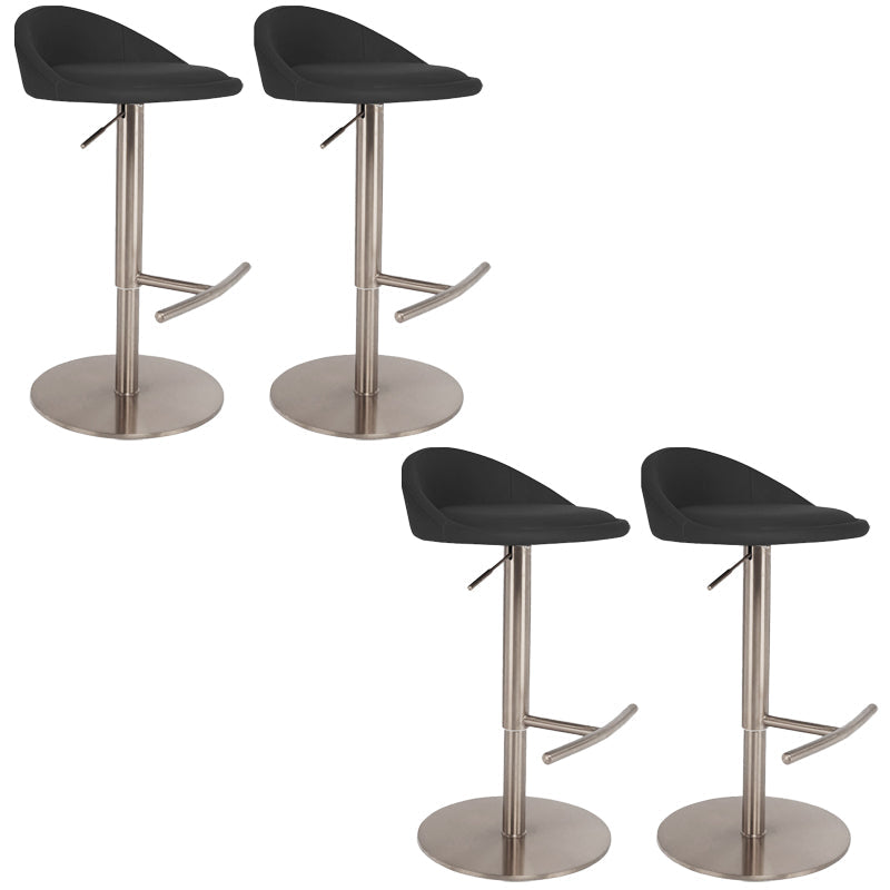 Adjustable Height Bar Stool Contemporary Dining Stool with Footrest