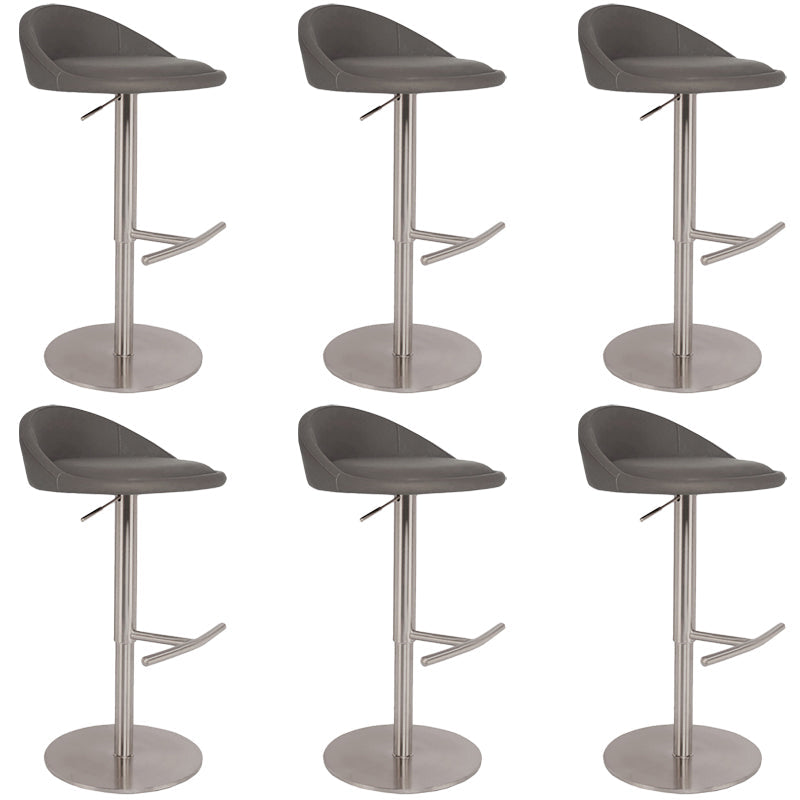 Adjustable Height Bar Stool Contemporary Dining Stool with Footrest