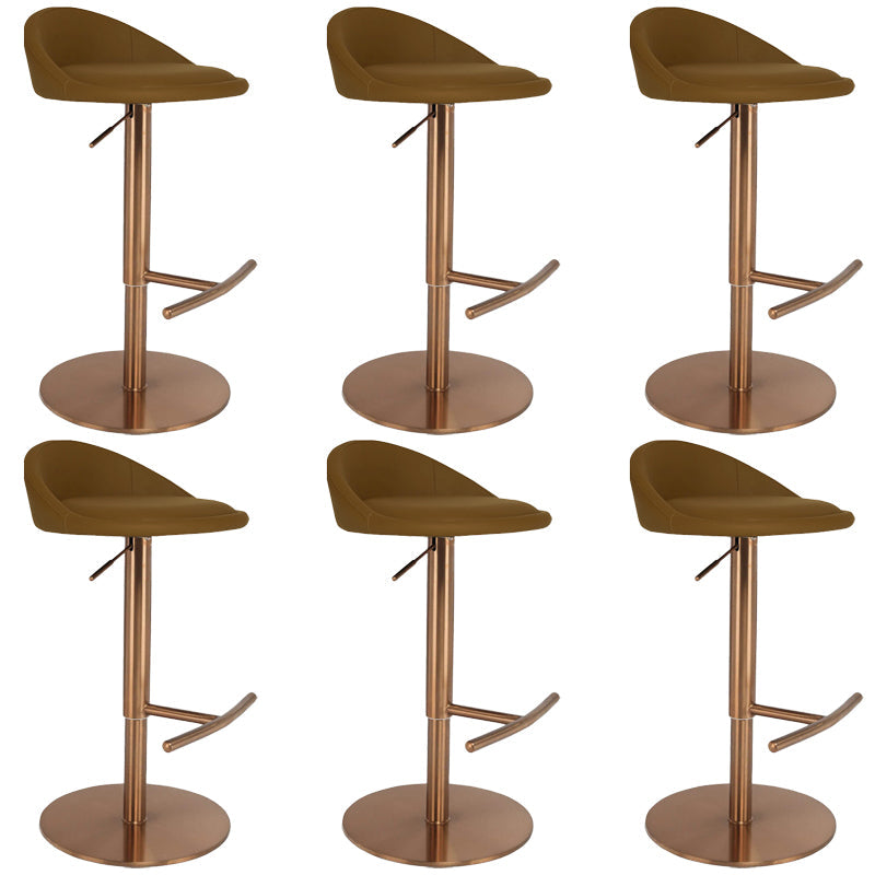 Adjustable Height Bar Stool Contemporary Dining Stool with Footrest