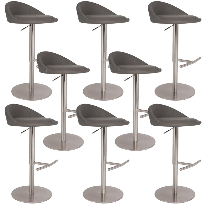 Adjustable Height Bar Stool Contemporary Dining Stool with Footrest