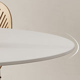 Contemporary Round Dining Table Sintered Stone Table with Metal Base Clearhalo 'Dining Tables & Seating' 'Dining Tables' 'dining_table' 'furn' 'furn_dining_table' 'Furniture' 'Kitchen & Dining Furniture' 6769382