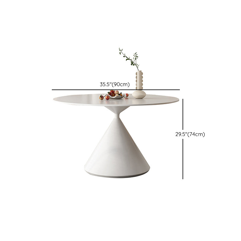 Contemporary Round Dining Table Sintered Stone Table with Metal Base Clearhalo 'Dining Tables & Seating' 'Dining Tables' 'dining_table' 'furn' 'furn_dining_table' 'Furniture' 'Kitchen & Dining Furniture' 6769389