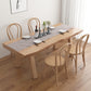 Table à manger rectangulaire de style moderne, table en bois avec pieds en bois pour la maison