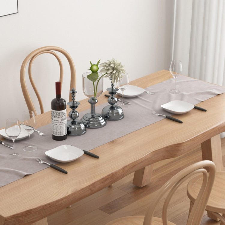 Table à manger rectangulaire de style moderne, table en bois avec pieds en bois pour la maison