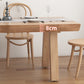 Table à manger rectangulaire de style moderne, table en bois avec pieds en bois pour la maison