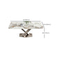 Glam Rectangle Table Sintered Stone Dining Table with Metal Legs
