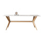 Modern Style Rectangle Table Sintered Stone Dining Table with Wood Legs 51.2"L x 31.5"W x 29.5"H Without Chairs Clearhalo 'Dining Tables & Seating' 'Dining Tables' 'dining_table' 'furn' 'furn_dining_table' 'Furniture' 'Kitchen & Dining Furniture' 6769465
