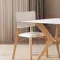 Modern Style Rectangle Table Sintered Stone Dining Table with Wood Legs Clearhalo 'Dining Tables & Seating' 'Dining Tables' 'dining_table' 'furn' 'furn_dining_table' 'Furniture' 'Kitchen & Dining Furniture' 6769469