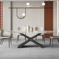 Industrial Style Rectangle Table Sintered Stone Dining Table with Metal Legs for Home Use Clearhalo 'Dining Tables & Seating' 'Dining Tables' 'dining_table' 'furn' 'furn_dining_table' 'Furniture' 'Kitchen & Dining Furniture' 6769513