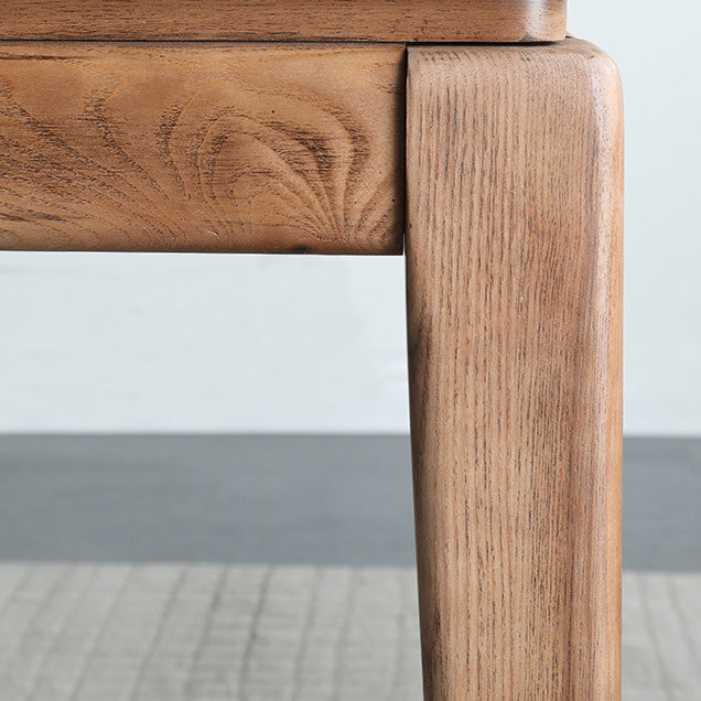 Mesa rectangular de comedor de estilo moderno Mesa de comedor de piedra sinterizada con patas de madera