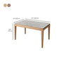 Mesa rectangular de comedor de estilo moderno Mesa de comedor de piedra sinterizada con patas de madera
