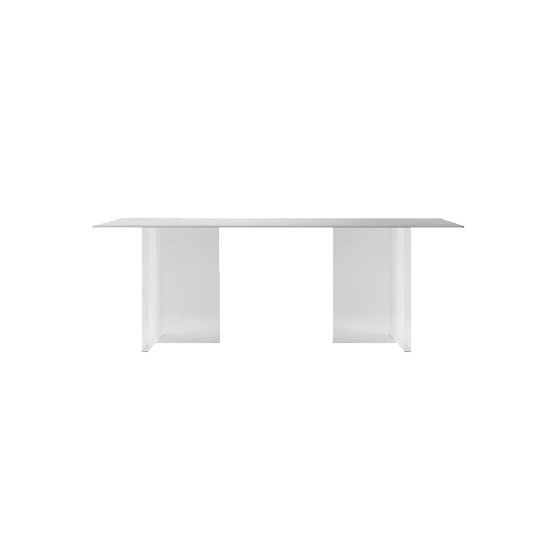Table de salle à manger rectangulaire en pierre du milieu du siècle pour la maison