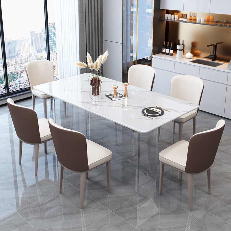 Table de salle à manger rectangulaire en pierre du milieu du siècle pour la maison