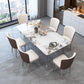 Table de salle à manger rectangulaire en pierre du milieu du siècle pour la maison