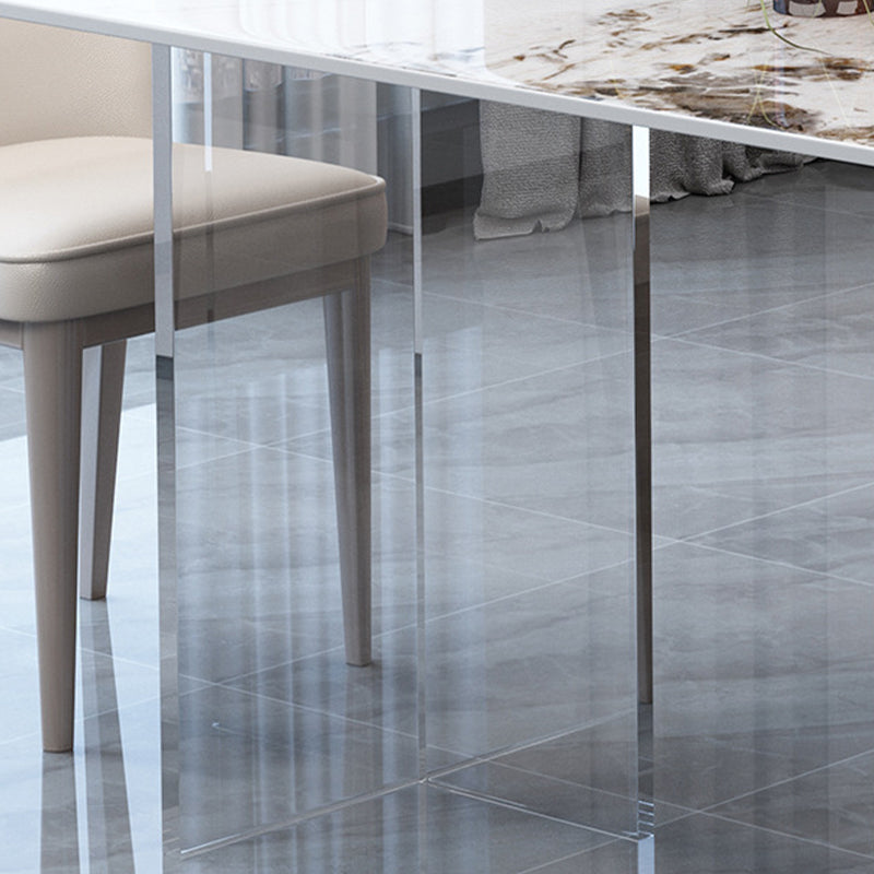 Table de salle à manger rectangulaire en pierre du milieu du siècle pour la maison