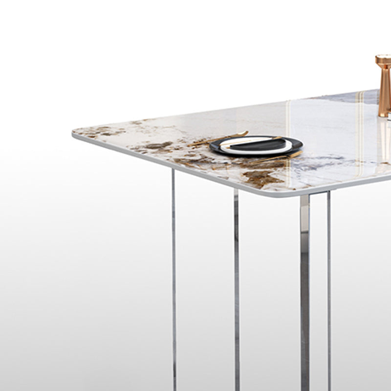 Table de salle à manger rectangulaire en pierre du milieu du siècle pour la maison
