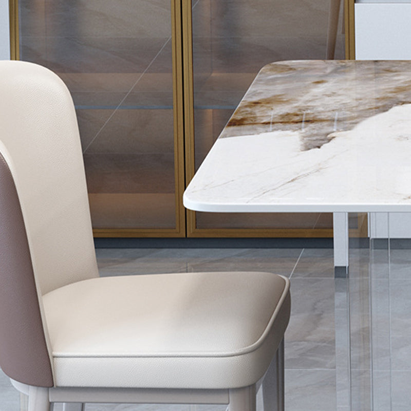 Table de salle à manger rectangulaire en pierre du milieu du siècle pour la maison
