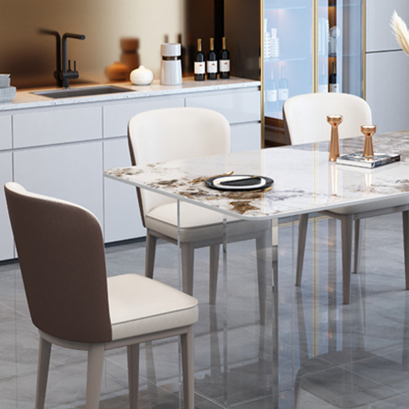 Table de salle à manger rectangulaire en pierre du milieu du siècle pour la maison