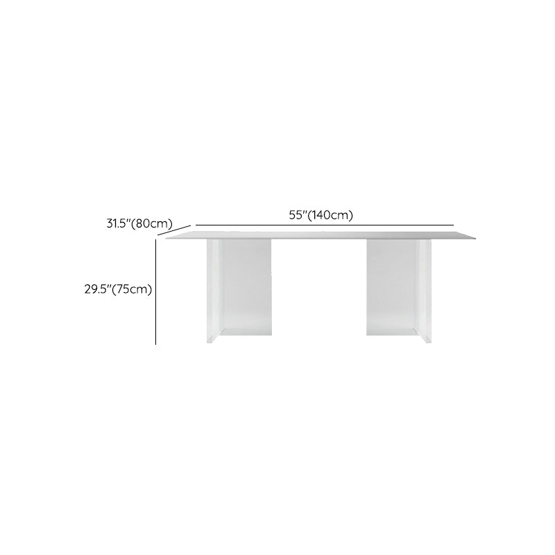 Table de salle à manger rectangulaire en pierre du milieu du siècle pour la maison
