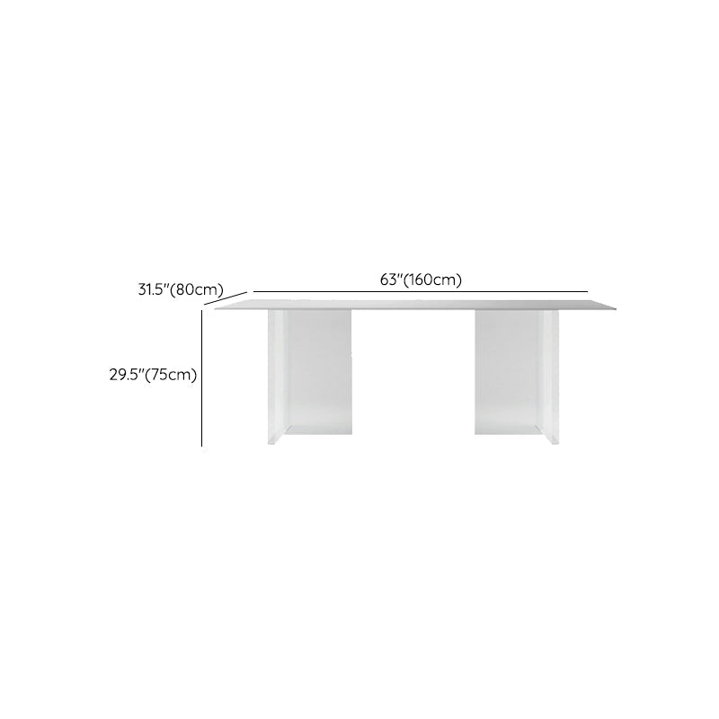 Table de salle à manger rectangulaire en pierre du milieu du siècle pour la maison