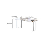 Table de salle à manger rectangulaire en pierre du milieu du siècle pour la maison