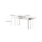 Table de salle à manger rectangulaire en pierre du milieu du siècle pour la maison