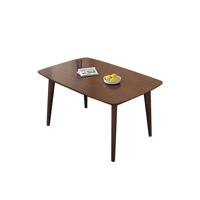 Solid Wood Dining Room Table Modern Dining Table for Kitchen Walnut Without Chairs Clearhalo 'Dining Tables & Seating' 'Dining Tables' 'dining_table' 'furn' 'furn_dining_table' 'Furniture' 'Kitchen & Dining Furniture' 6769583