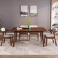 Solid Wood Dining Room Table Modern Dining Table for Kitchen Walnut 63"L x 31.5"W x 30.3"H Without Chairs Clearhalo 'Dining Tables & Seating' 'Dining Tables' 'dining_table' 'furn' 'furn_dining_table' 'Furniture' 'Kitchen & Dining Furniture' 6769586