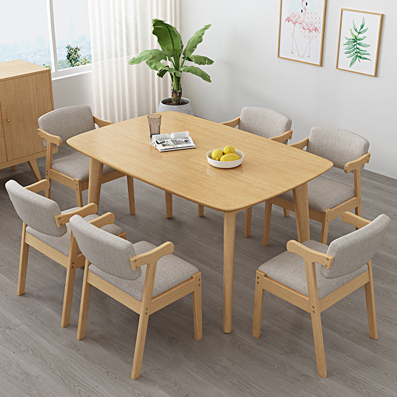 Solid Wood Dining Room Table Modern Dining Table for Kitchen Clearhalo 'Dining Tables & Seating' 'Dining Tables' 'dining_table' 'furn' 'furn_dining_table' 'Furniture' 'Kitchen & Dining Furniture' 6769591