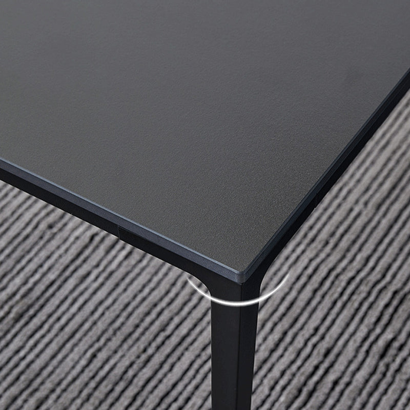 Contemporary Dinette Table Rectangle Stone Dining Room Table for Dining Room Clearhalo 'Dining Tables & Seating' 'Dining Tables' 'dining_table' 'furn' 'furn_dining_table' 'Furniture' 'Kitchen & Dining Furniture' 6769609