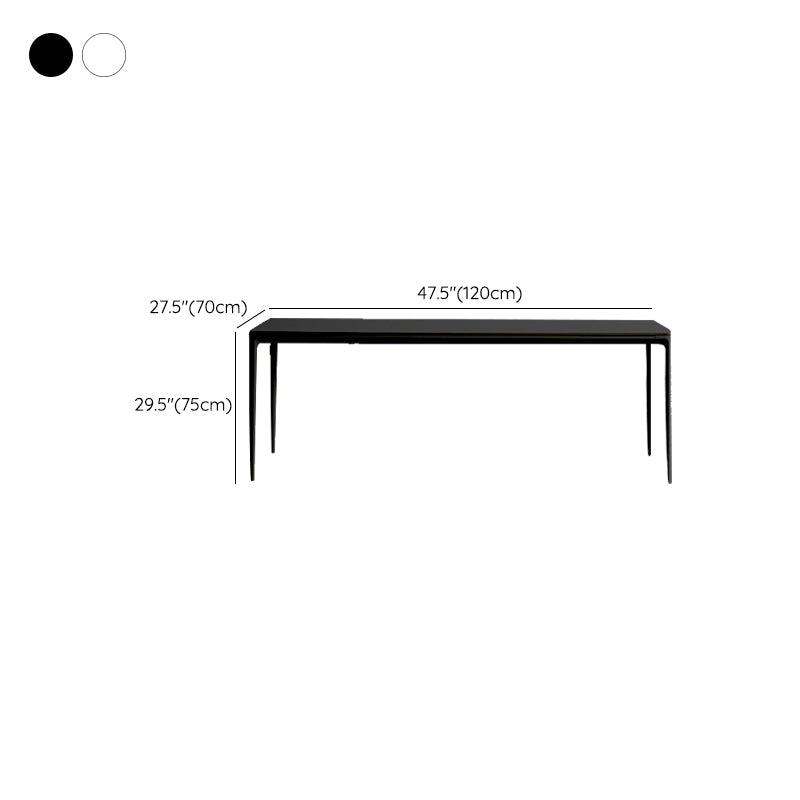 Contemporary Dinette Table Rectangle Stone Dining Room Table for Dining Room Clearhalo 'Dining Tables & Seating' 'Dining Tables' 'dining_table' 'furn' 'furn_dining_table' 'Furniture' 'Kitchen & Dining Furniture' 6769617