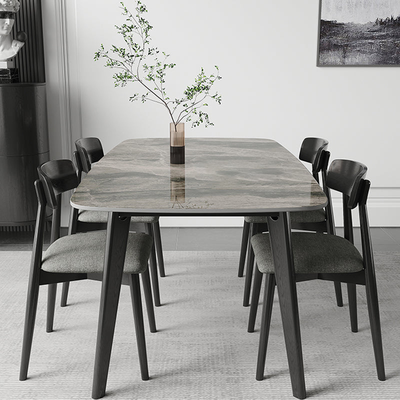Tavolo da pranzo per la casa, sala da pranzo, tavolo da cucina moderno con cornice nera