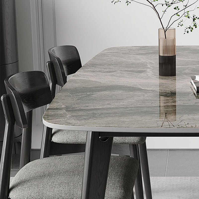 Tavolo da pranzo per la casa, sala da pranzo, tavolo da cucina moderno con cornice nera