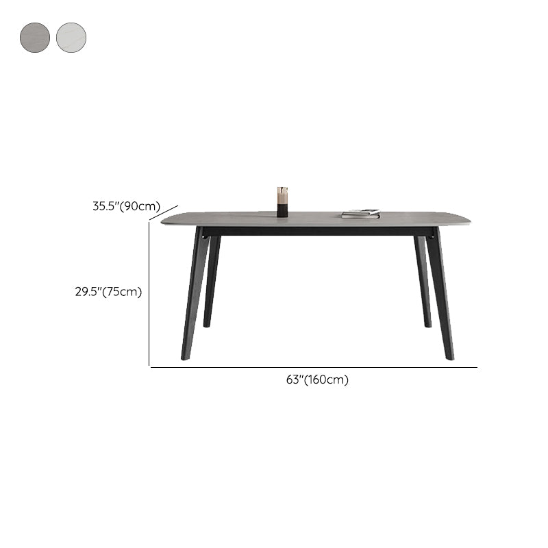 Tavolo da pranzo per la casa, sala da pranzo, tavolo da cucina moderno con cornice nera