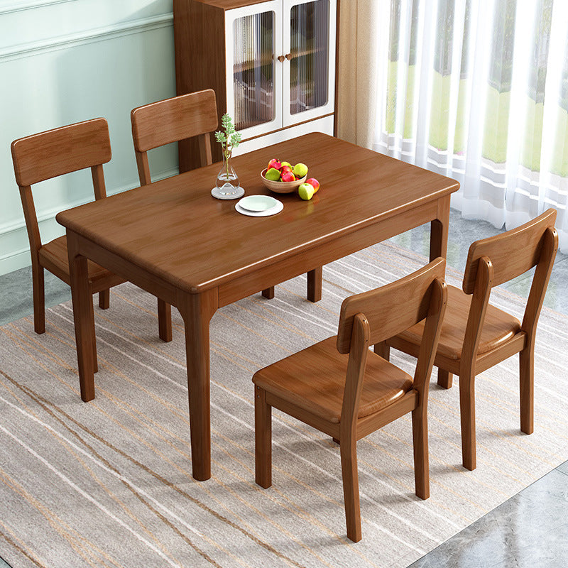Modern Wood Dining Room Table Rectangle Dining Table for Kitchen Walnut Without Chairs Clearhalo 'Dining Tables & Seating' 'Dining Tables' 'dining_table' 'furn' 'furn_dining_table' 'Furniture' 'Kitchen & Dining Furniture' 6769663